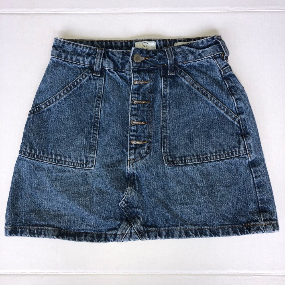 Cotton On A-Line Mini Denim Skirt